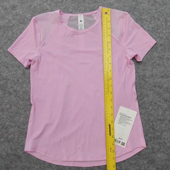 New Lululemon Size 0 Sculpt Short Sleeve Shirt Classic Fit VITP Vita Pink - Picture 5 of 7